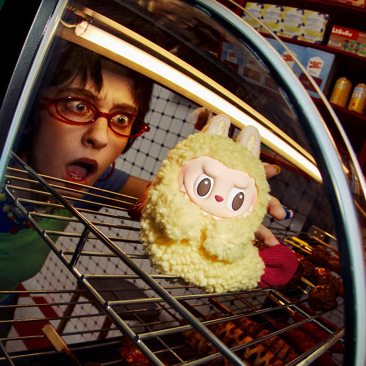 Labubu - Fried Shrimp Plush Pouch