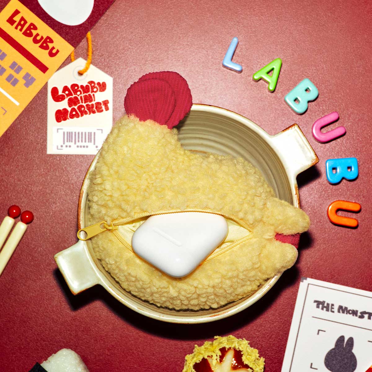 Labubu - Fried Shrimp Plush Pouch