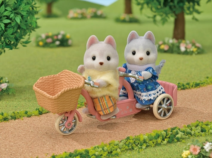 Slyvanian Families - Tandem Cycling Set - Husky Sister & Brother