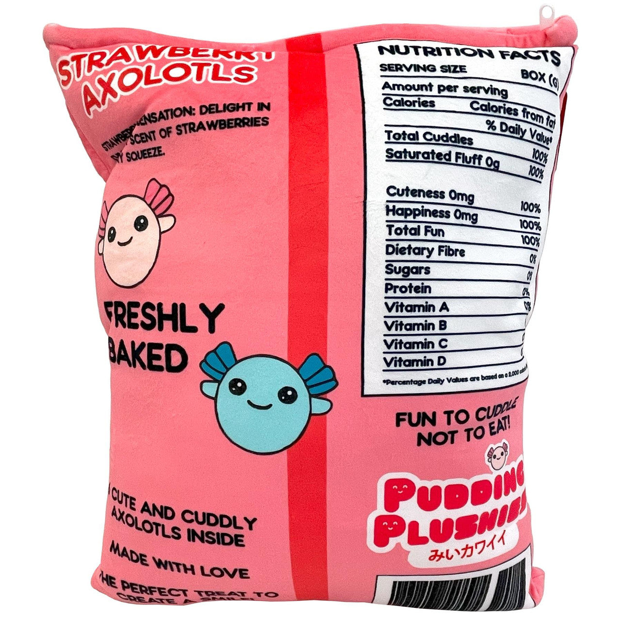 My Kawaii Pudding - Strawberry Axolotls Snack Pillow