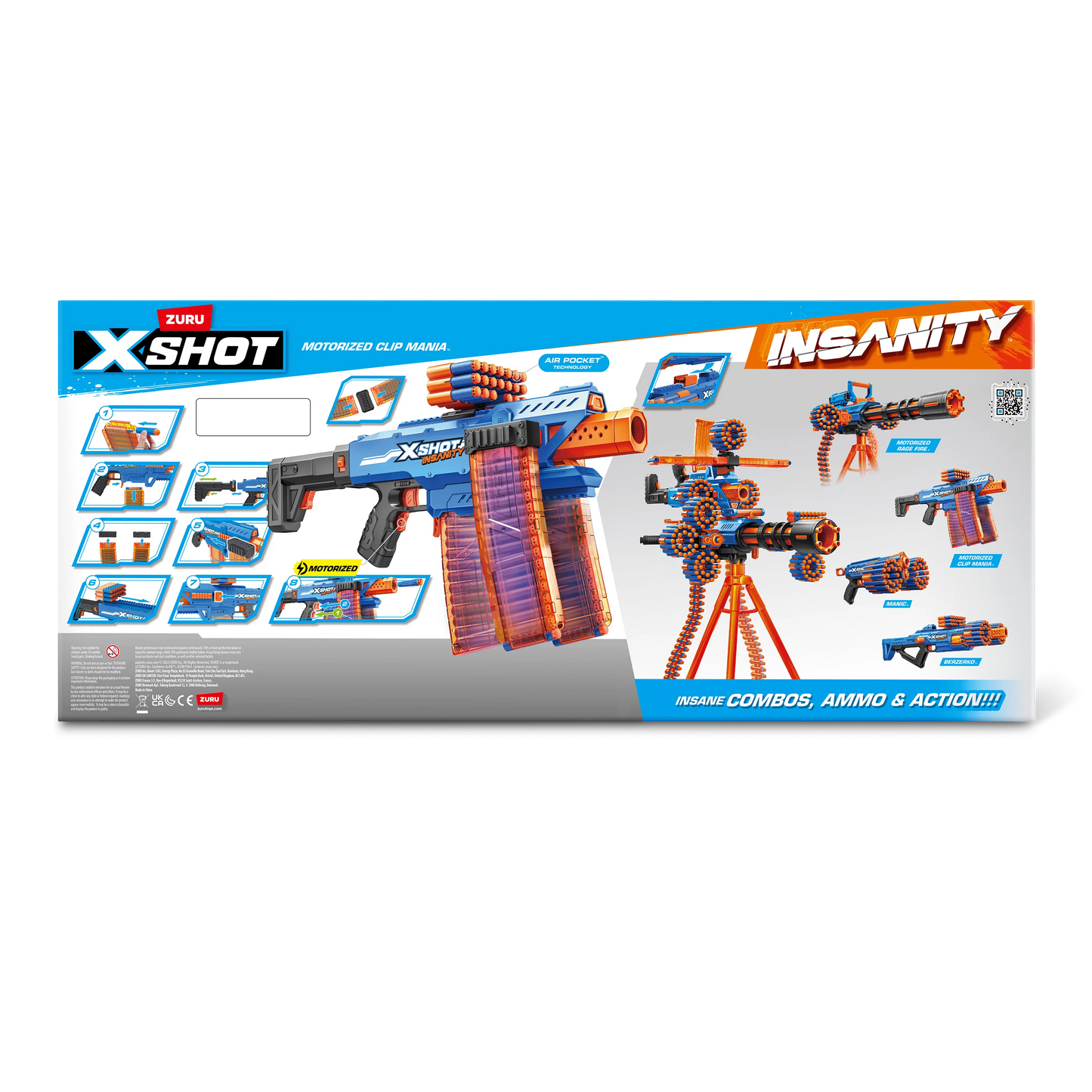 XShot - Insanity Motorized Clip Mania (72 Darts)