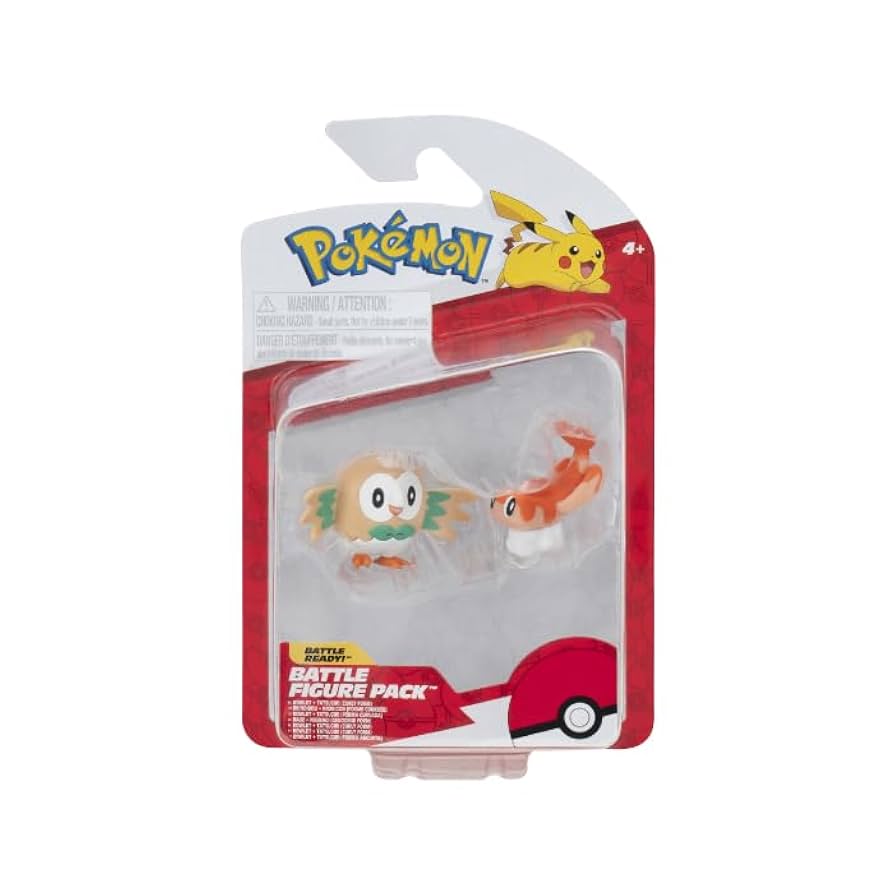 Pokemon - Battle Figures - Rowlet & Tatsugiri