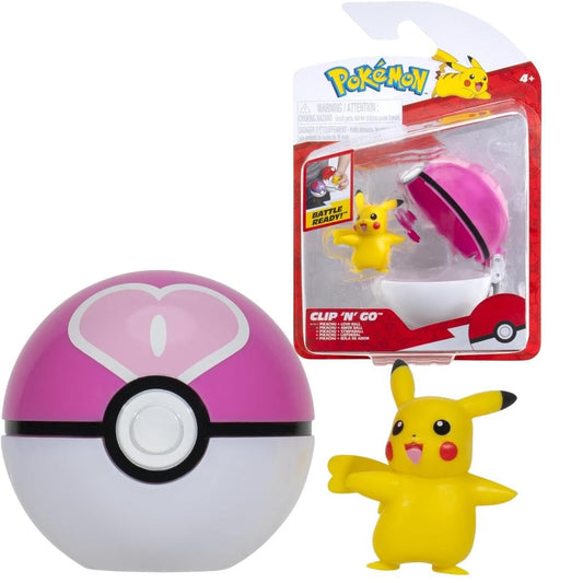 Pokemon Clip N Go - Pikachu & Love Ball