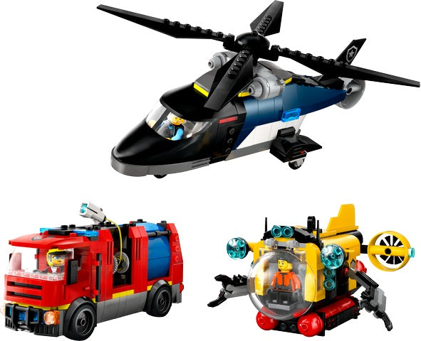 LEGO City - Helicopter, Fire Truck and Submarine (60462)