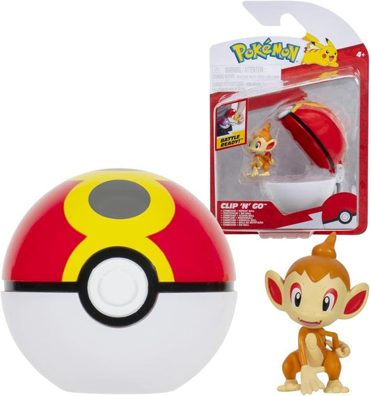 Pokemon Clip N Go - Chimchar & Repeat Ball