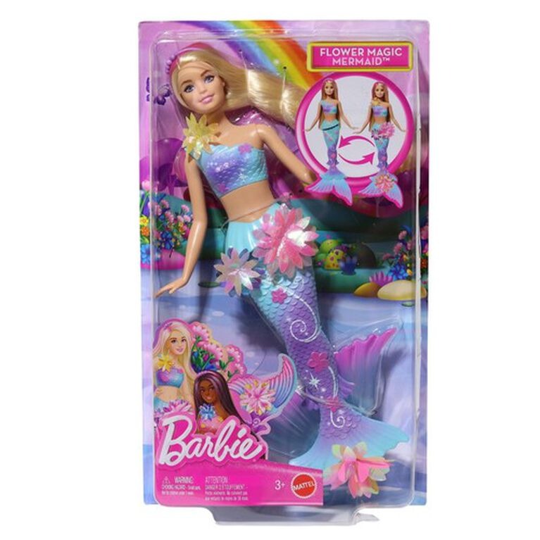 Barbie - Flower Magic Mermaid - Surprise Blooming Flowers Feature & Pearl Headband