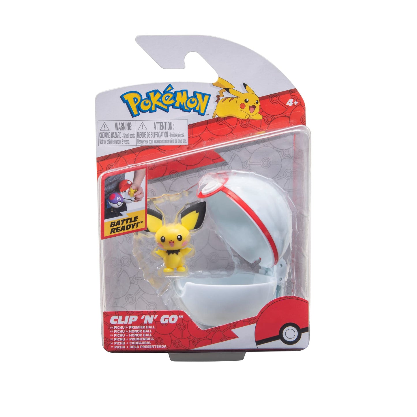 Pokemon Clip N Go - Pichu & Premier Ball