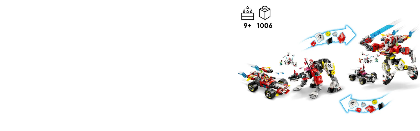 LEGO Dreamzzz - Cooper's Tiger Mech and Zero's Hot Rod Car (71497)