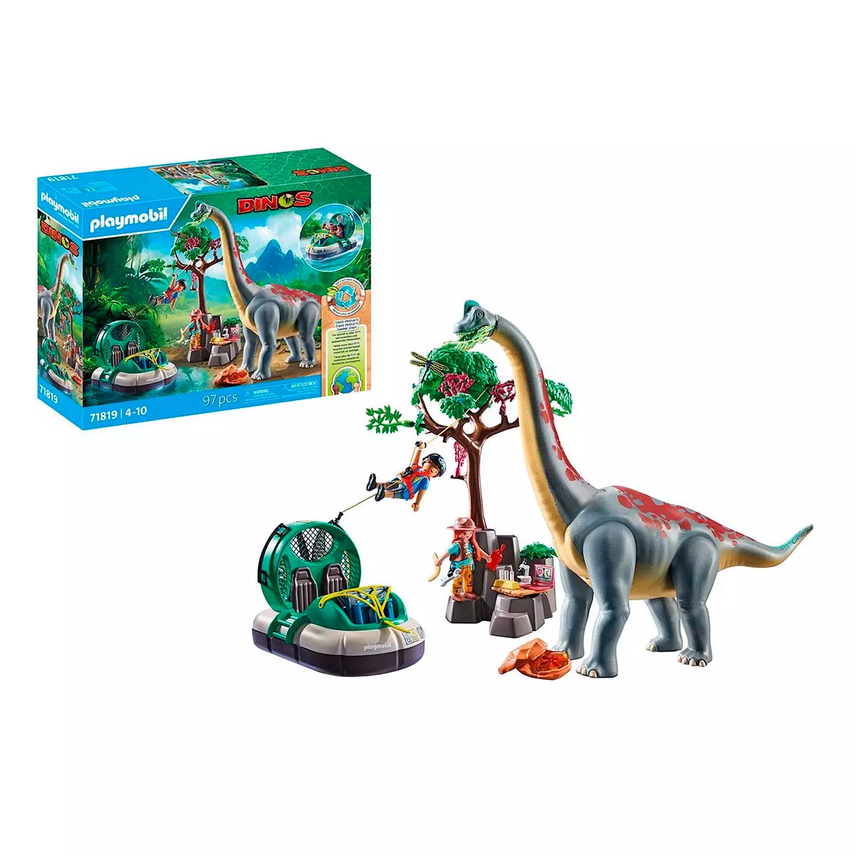 Playmobil Dinos - Brachiosaurus With Hovercraft (71819)