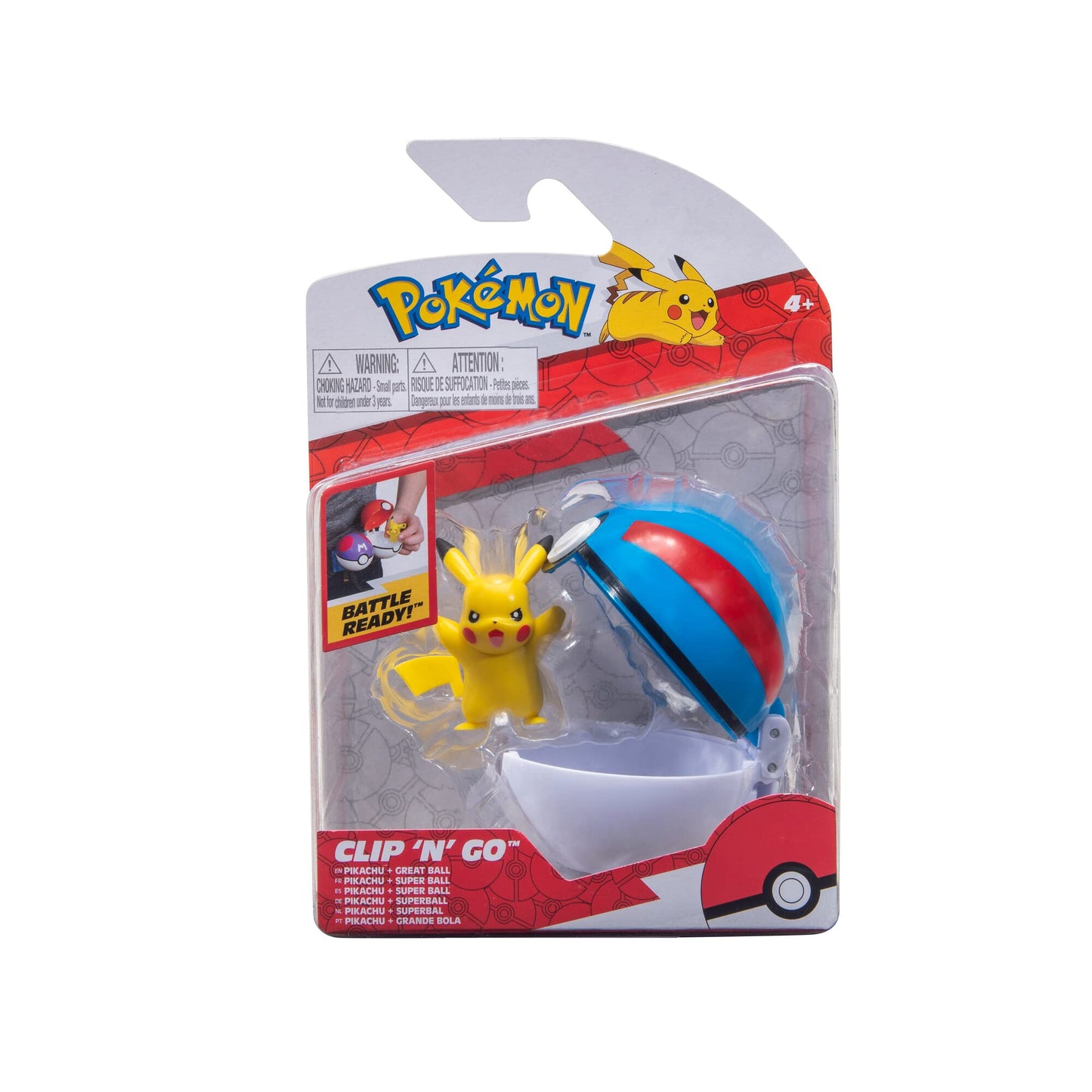 Pokemon Clip N Go - Pikachu & Great Ball