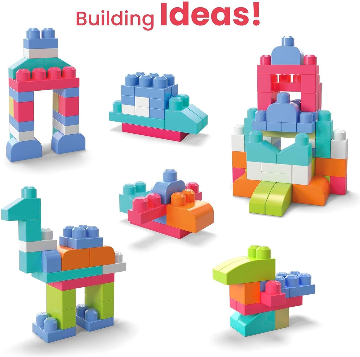 Mega Bloks - Building Bag Building Set With 60 Blocks