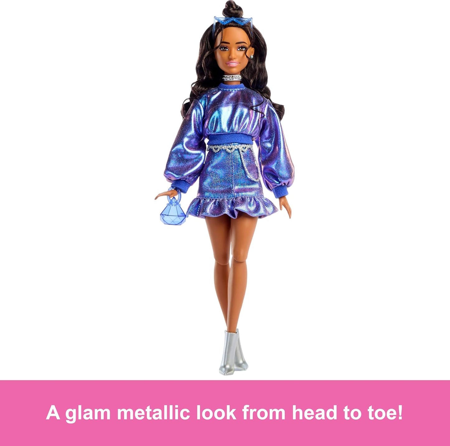Barbie - Deluxe Style - Metallic Blue Top and Skirt