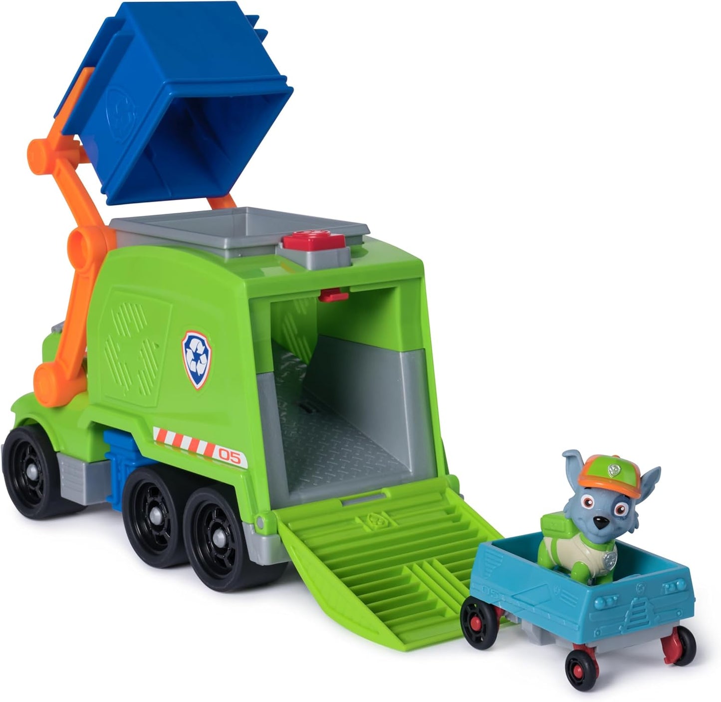 Paw Patrol - Crush ’N’ Roll Recycling Lorry with Rocky Action Figure