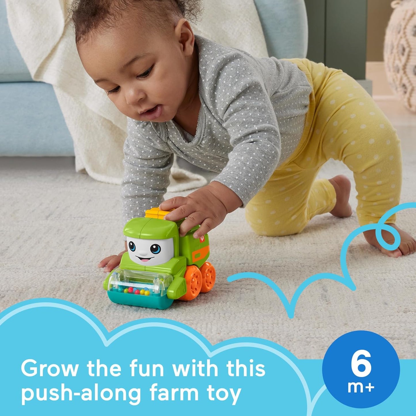 Fisher-Price - Poppity Pop Push Along - Tractor