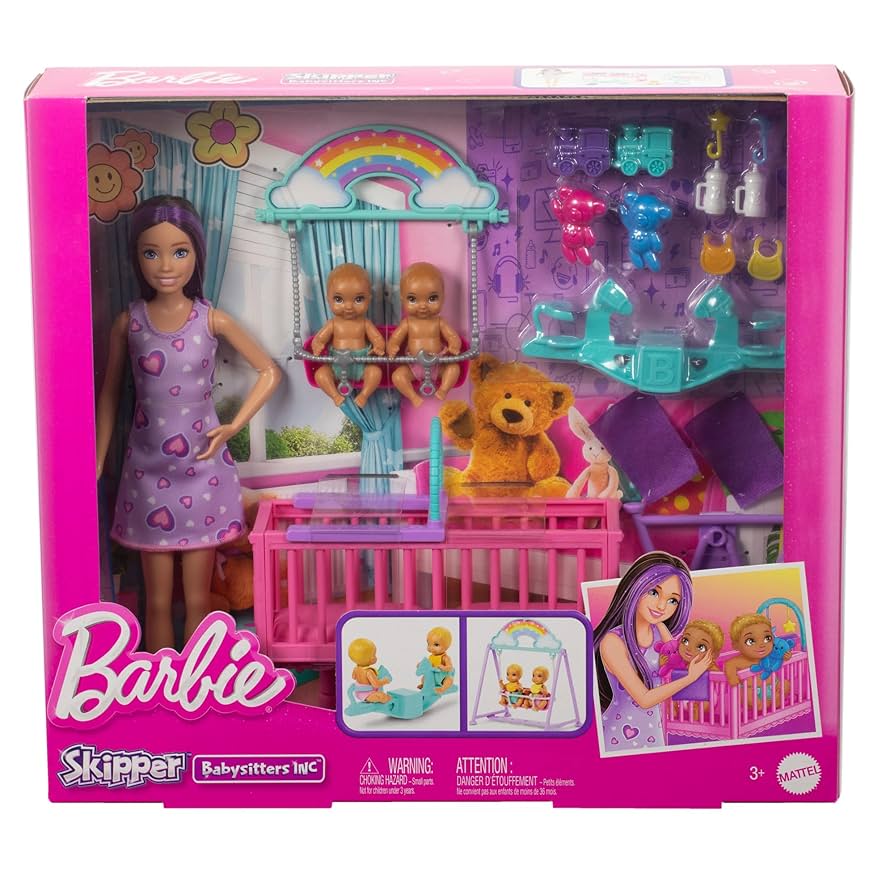 Barbie - Skipper Babysitter Doll With Twin Nursery Playset