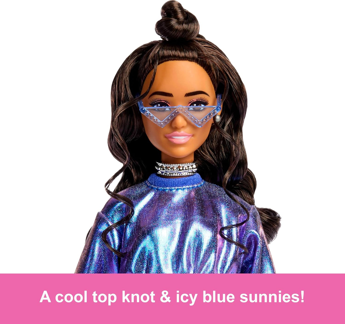 Barbie - Deluxe Style - Metallic Blue Top and Skirt