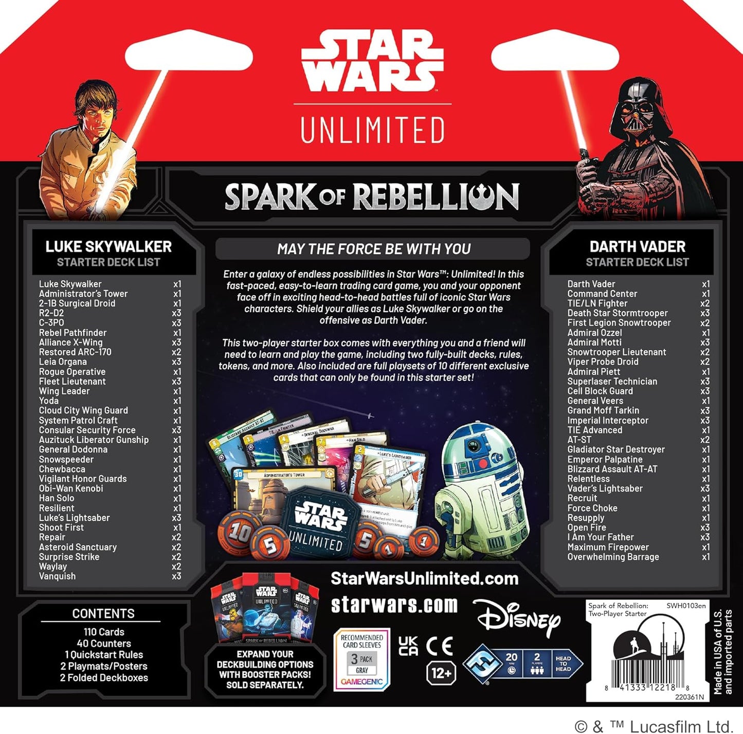 Star Wars Unlimited TCG - Spark of Rebellion Two-Player Starter Set