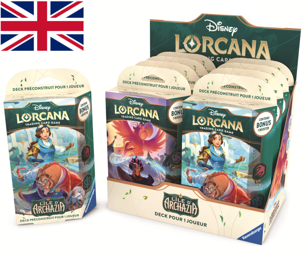 Disney Lorcana - Archazia's Island Single Player Deck: Amethyst & Steel Iago & Jafar