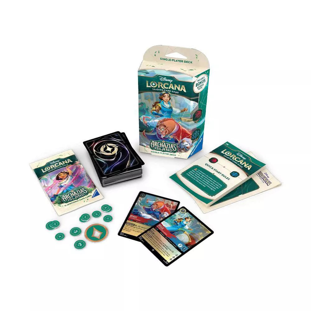 Disney Lorcana - Archazia's Island - Single Player Deck - Ruby & Sapphire Belle & Beast