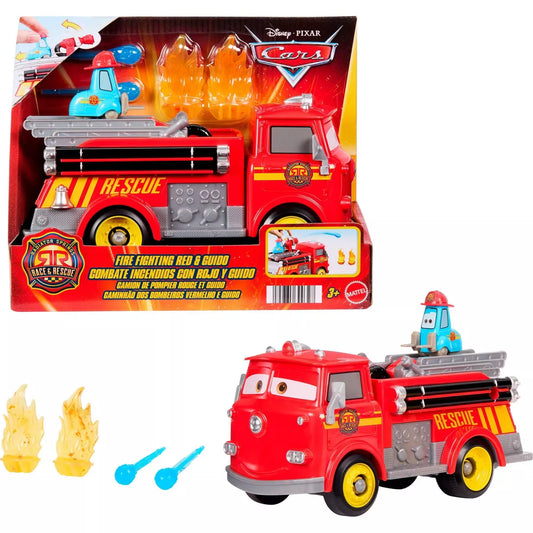 Disney Cars - Race & Rescue Fire Fighting Red & Guido