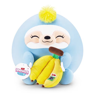 Snackles - 14" Sloth & Dole Bananas Stuffed Animal