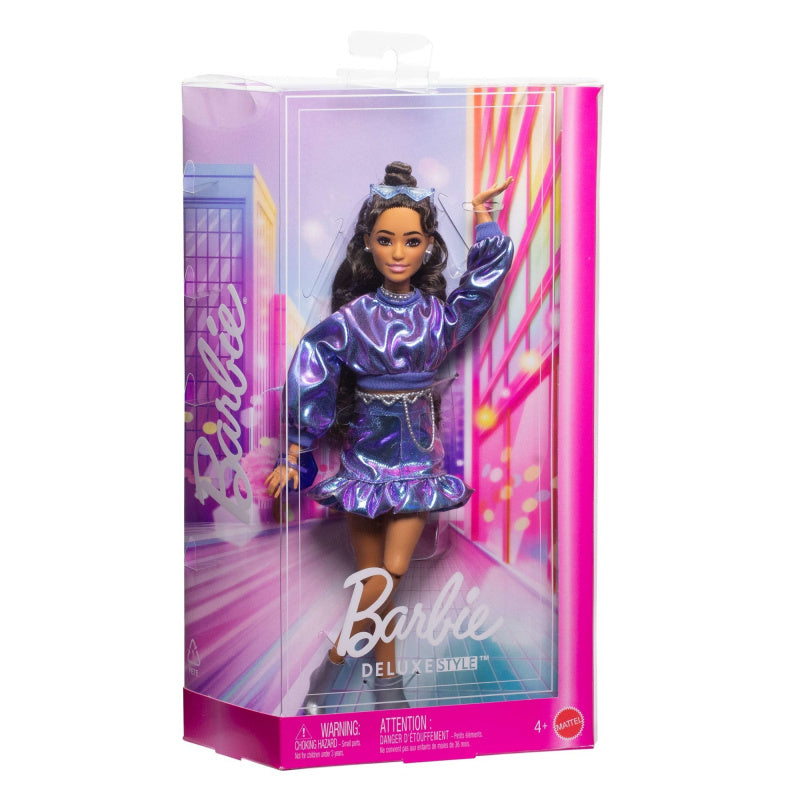 Barbie - Deluxe Style - Metallic Blue Top and Skirt