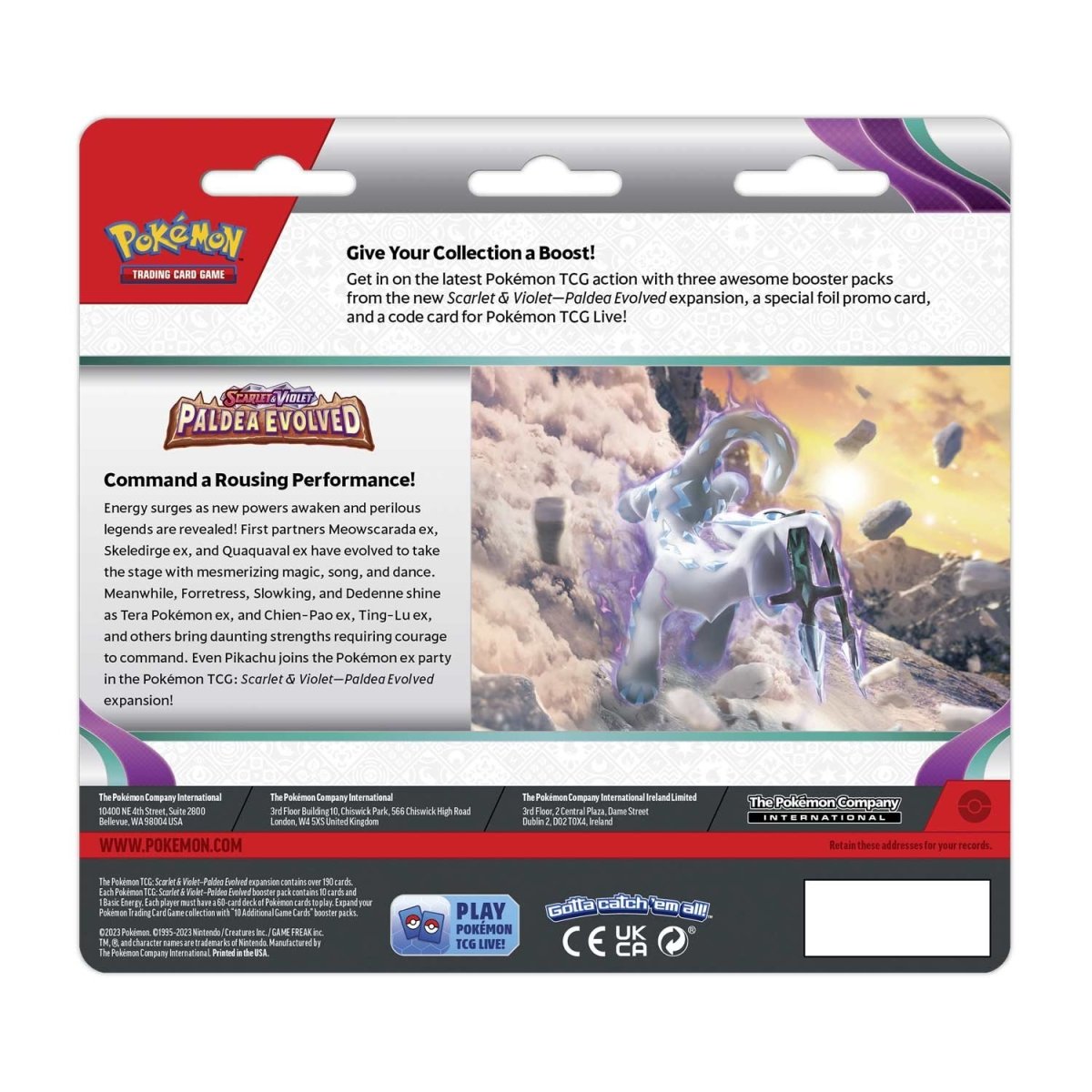 Pokemon - Scarlet & Violet - Paldea Evolved 3 Booster Packs