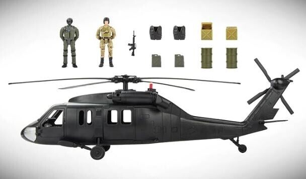 Black Hawk Helicopter and 2 Figures Set