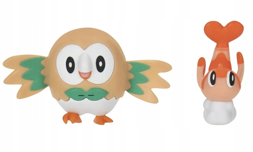 Pokemon - Battle Figures - Rowlet & Tatsugiri
