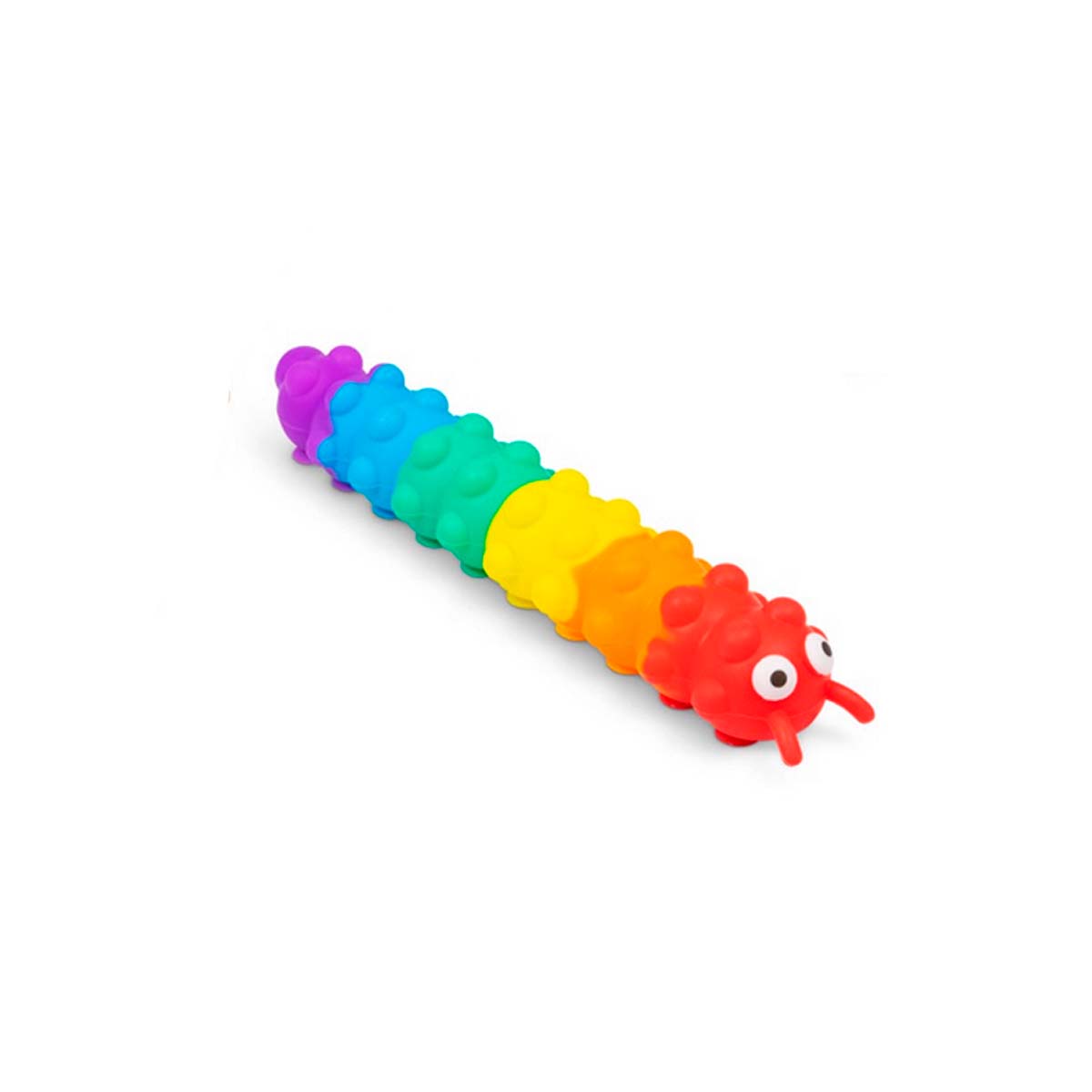 Light Up Push Popper Rainbow Caterpillar