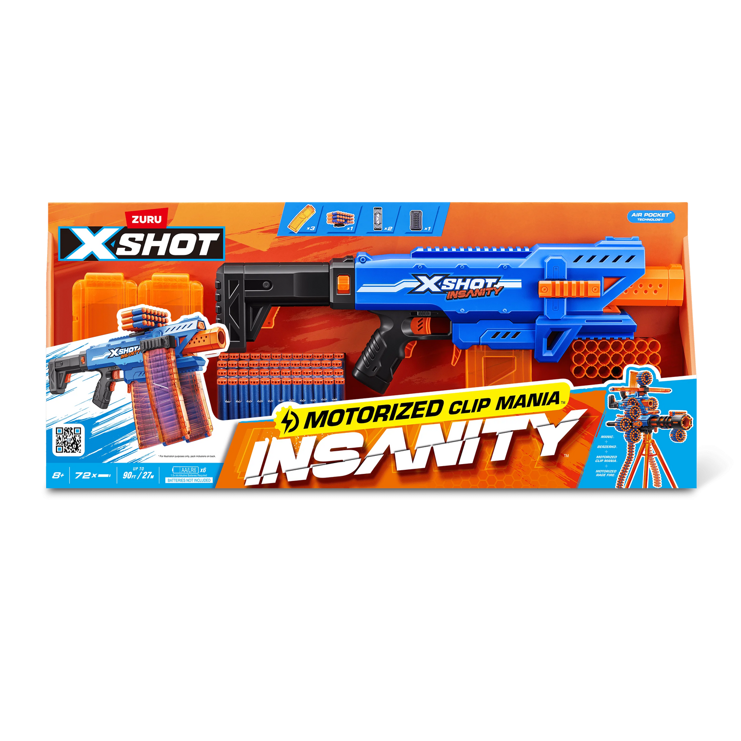 XShot - Insanity Motorized Clip Mania (72 Darts)