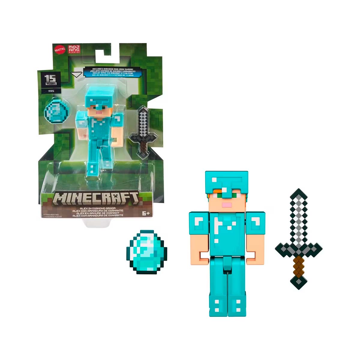 Mattel Minecraft - Core Figure - Alex in Diamond Armor