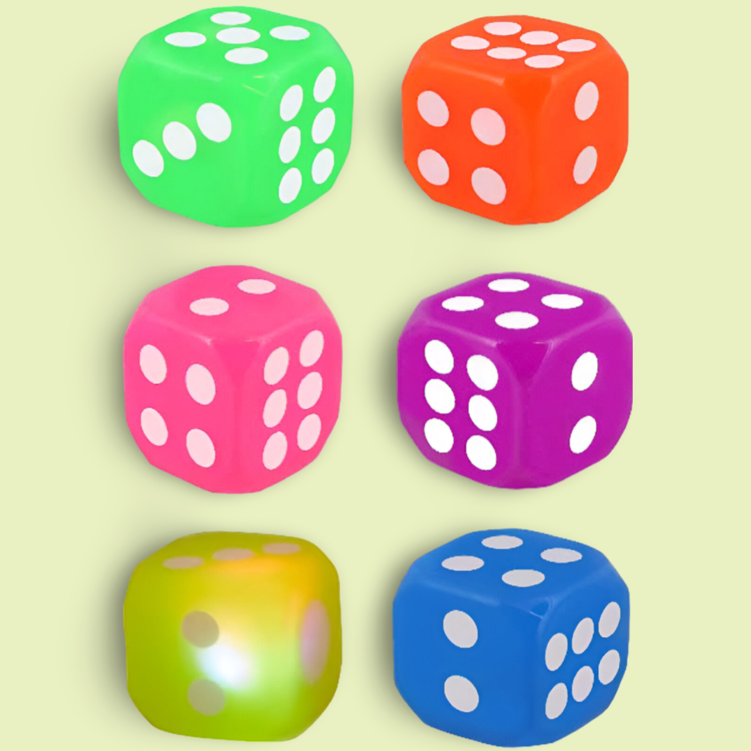 Fidget Toys - Squishy Light Up Flashing Dice