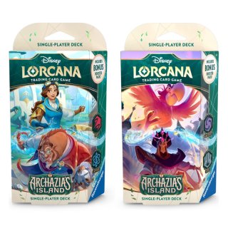 Disney Lorcana - Archazia's Island Single Player Deck: Amethyst & Steel Iago & Jafar