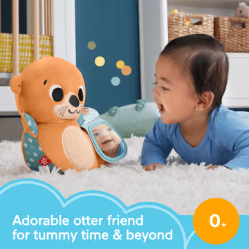 Fisher Price - 2-In-1 Rockin’ Tummy Time Otter Plush Toy
