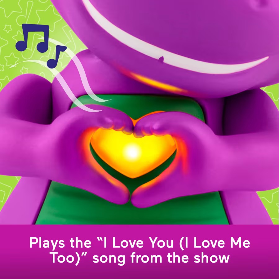 Fisher-Price - Barney's World - Heart Hands Barney Toy Figure