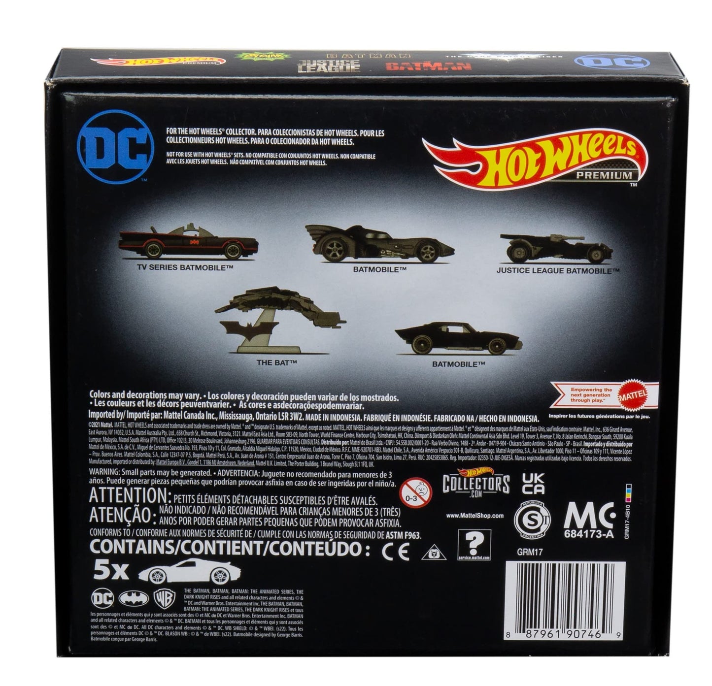 Hot Wheels - DC - Batman Premiun 5 Pack