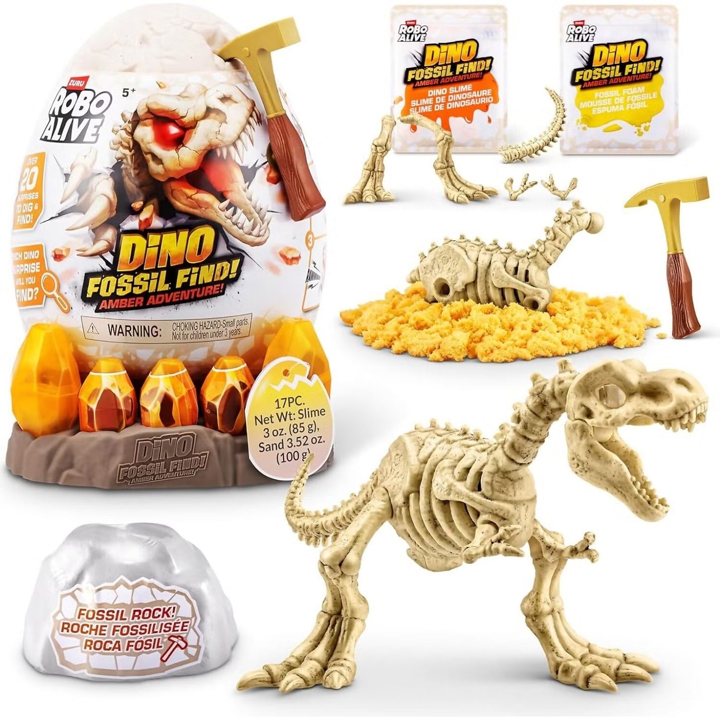 Robo Alive - Dino Fossil Find Amber Adventure Egg