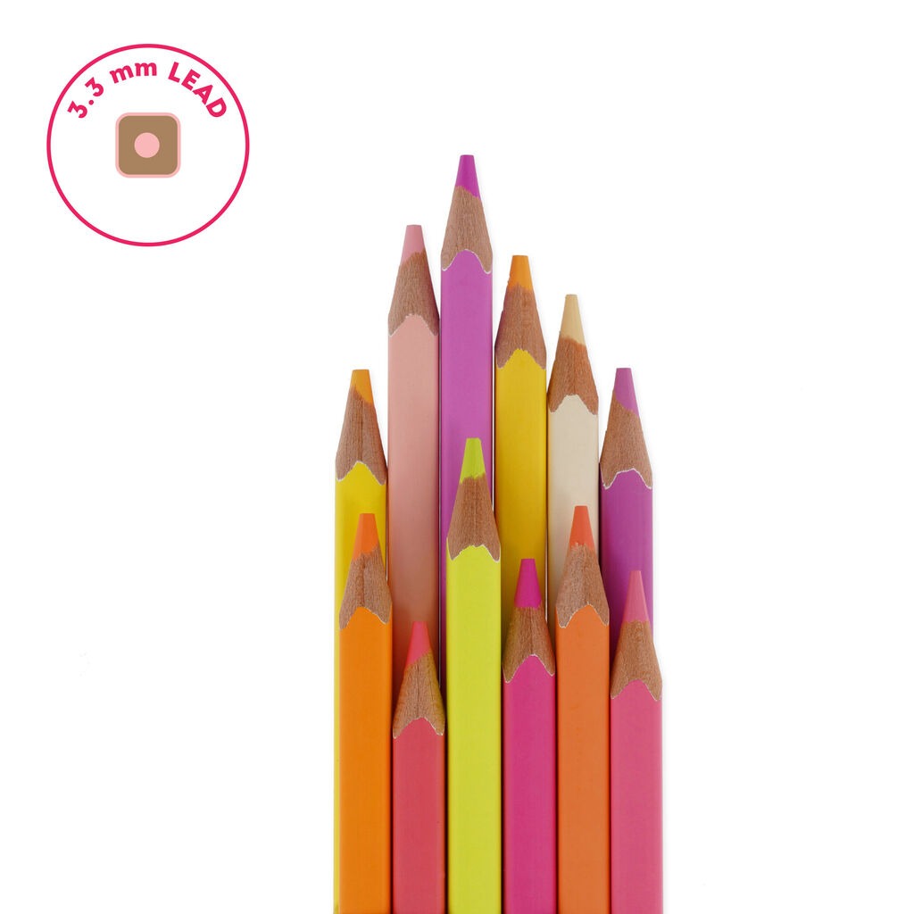 Legami - Set of 12 Colouring Pencils in Sunset Palette - Live Colourfully