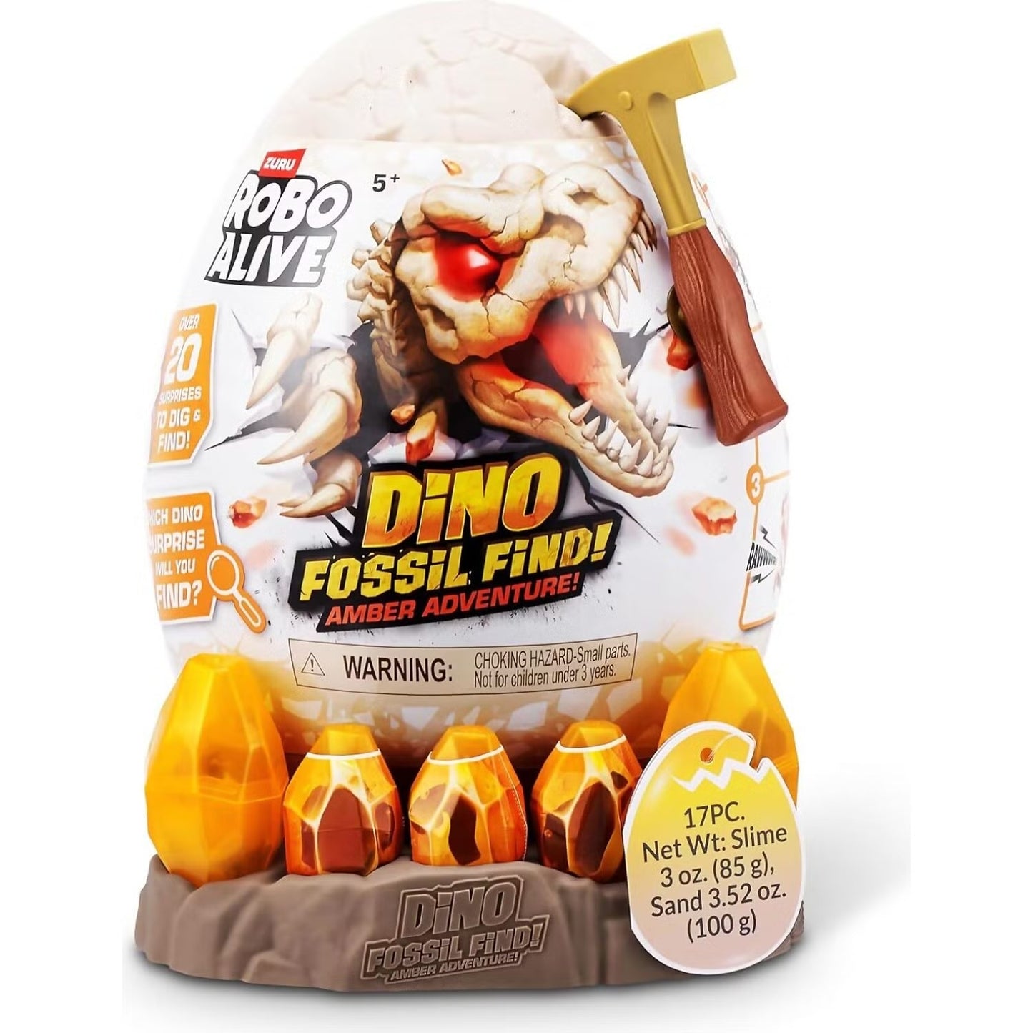Robo Alive - Dino Fossil Find Amber Adventure Egg