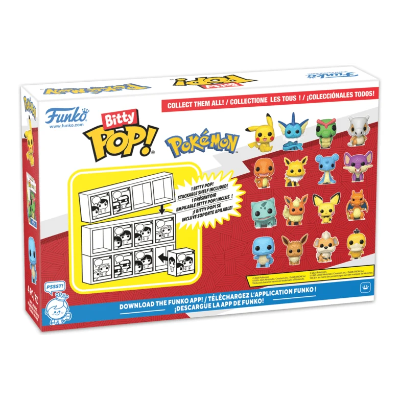 Funko - Bitty POP - Pokemon 4 Pack - Charmander, Jolteon, Lapras, & Rattata