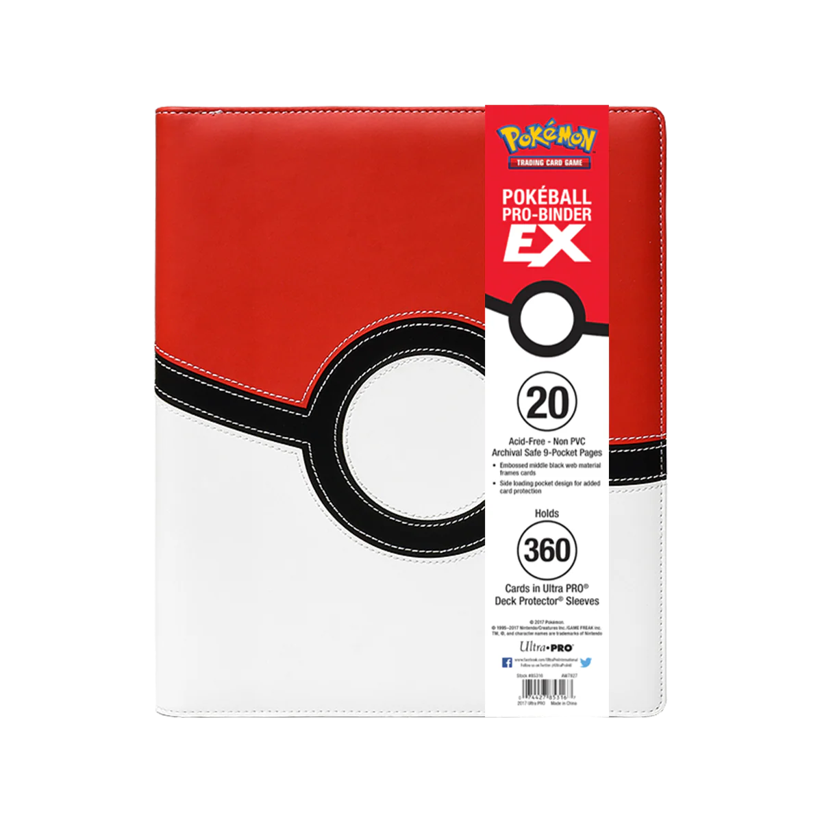 Ultra Pro - Pokemon Ball - Leather 9 Pocket Pro Binder