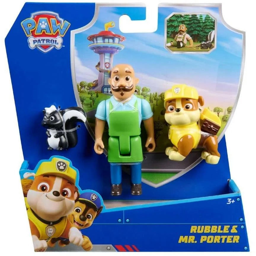 Paw Patrol - Story Figure Pack - Rubble & Mr Porter