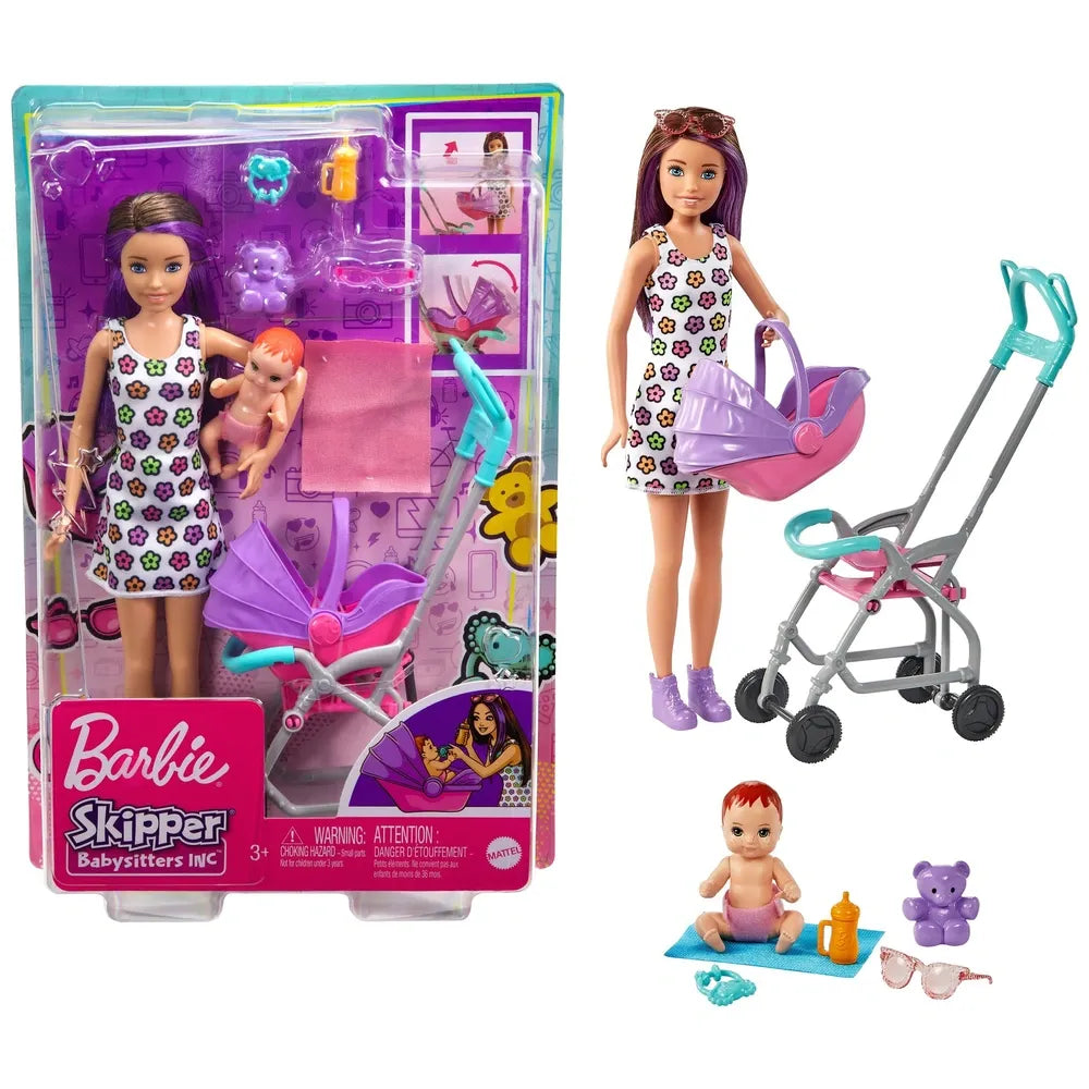 Barbie - Babysitter and Stroller Playset