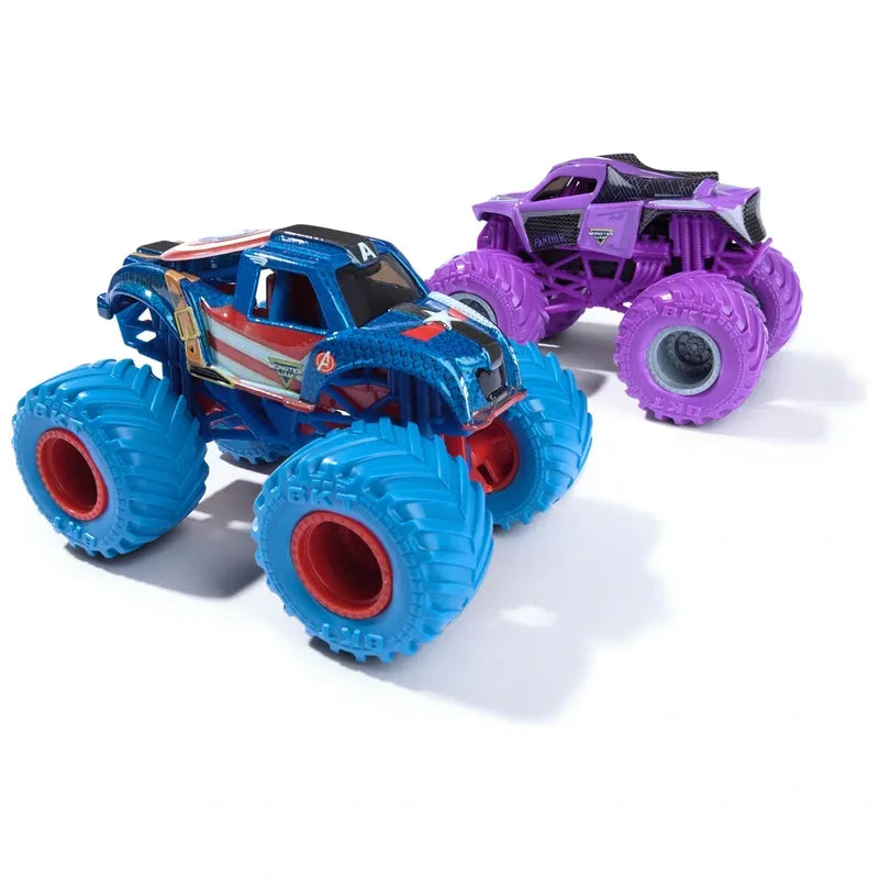 Monster Jam - Marvel - Monster Trucks Diecast 1:64 Scale - 2 Pack Assortment