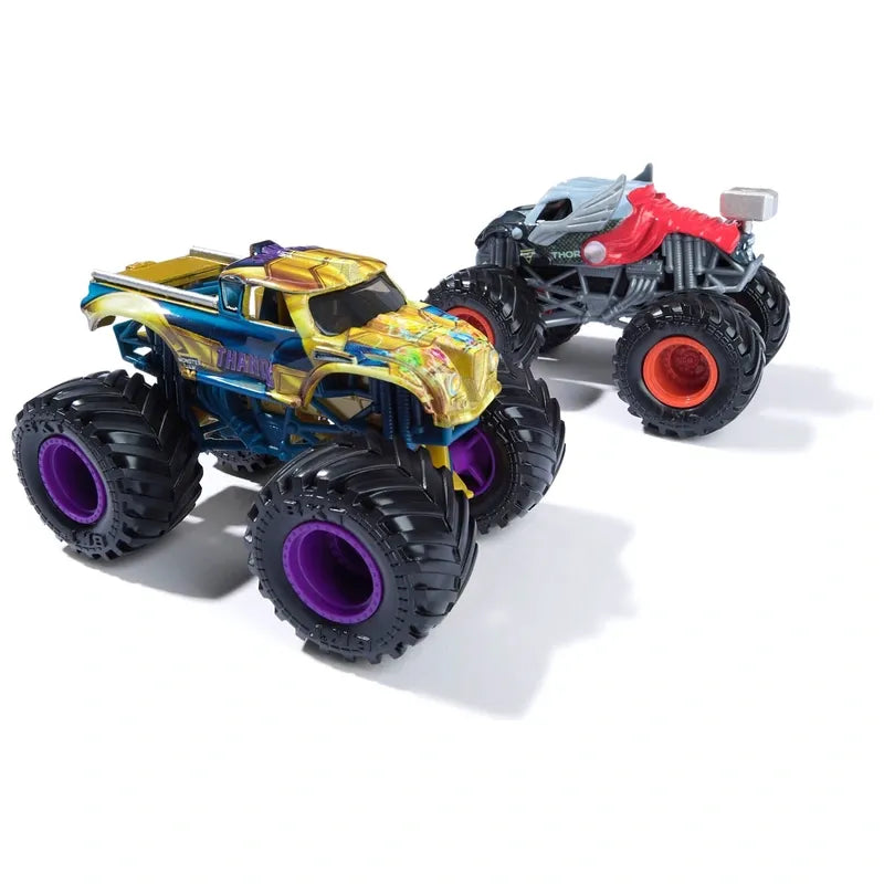 Monster Jam - Marvel - Monster Trucks Diecast 1:64 Scale - 2 Pack Assortment