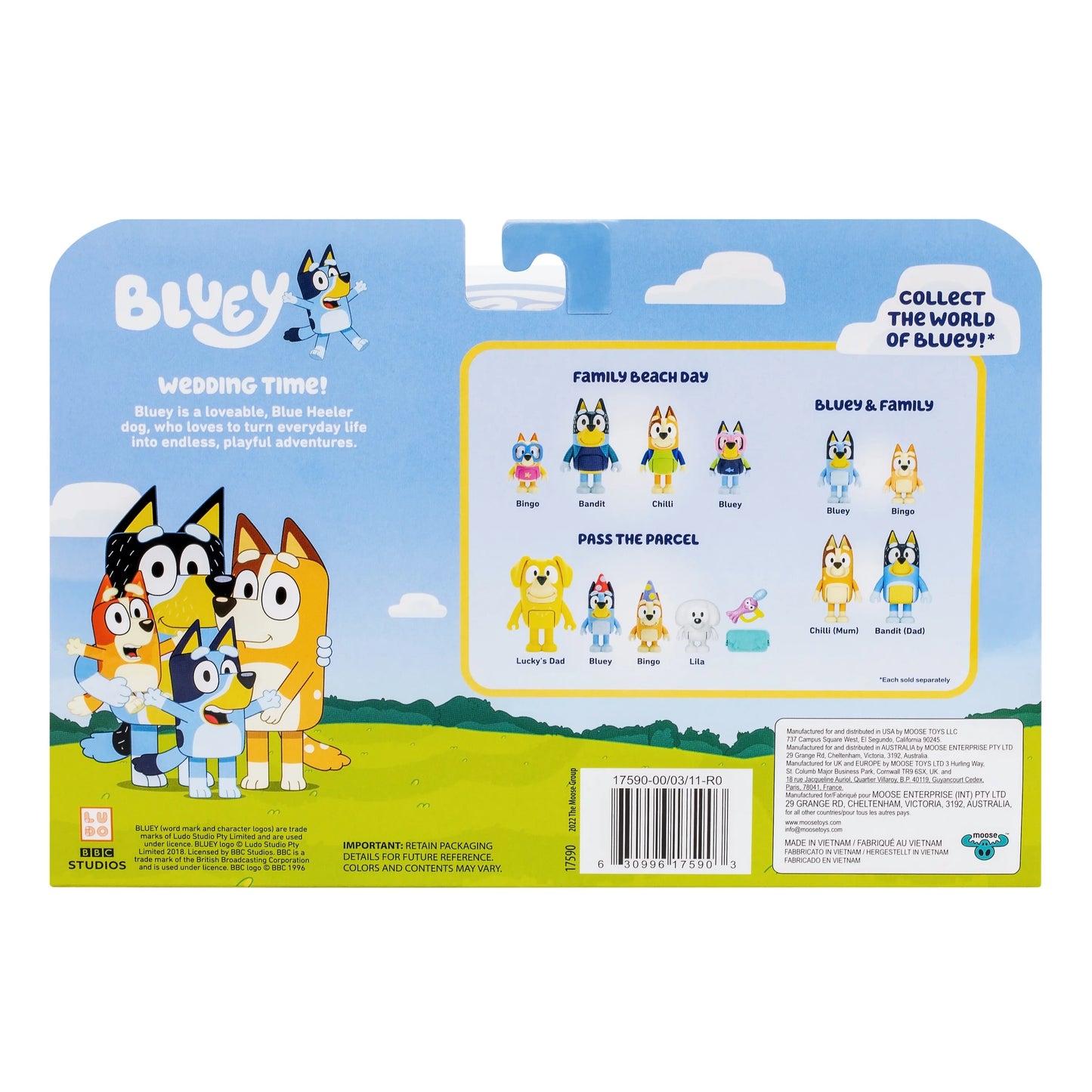 Bluey - Wedding Time 4 Pack Figures