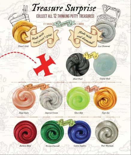 Crazy Aarons - Mini Thinking Putty - Treasure Surprise