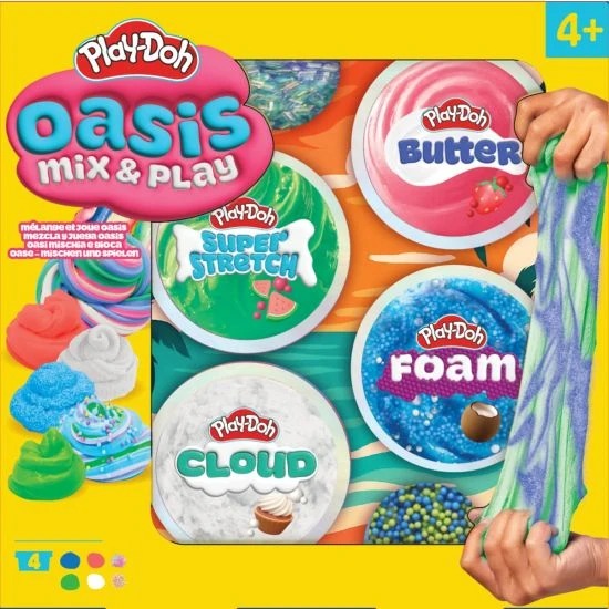 Play-Doh - Slime Oasis Mix & Play - 4 Pack
