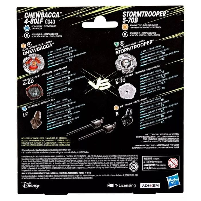 BeyBlade X - Star Wars - Stomtrooper 5-70B & Chewbaca 4-80LF